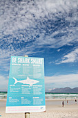 Shark attack warning sign