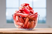 Rhubarb in bowl