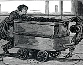 Coal workers,illustration