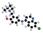 Amodiaquine anti-malarial drug molecule