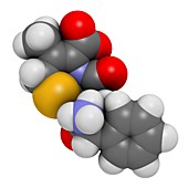 Cefalexin antibiotic drug molecule