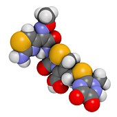 Ceftriaxone antibiotic drug molecule