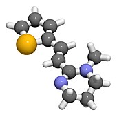 Pyrantel antinematodal drug molecule