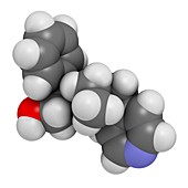 Tropicamide mydriatic eye drug molecule
