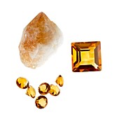Citrine gemstones and crystal