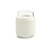 Jar of fresh yoghurt