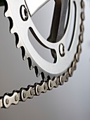 Bicycle chain and crank