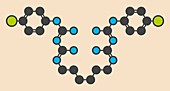 Chlorhexidine antiseptic molecule