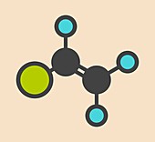 Chlorotrifluoroethylene molecule