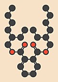 Dioctyl phthalate molecule