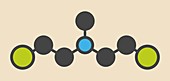 HN2 nitrogen mustard molecule