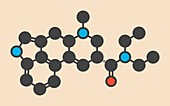 LSD lysergic acid diethylamide molecule