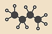 Butane hydrocarbon molecule