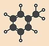 Toluene chemical solvent molecule