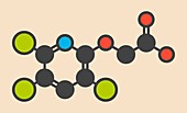 Triclopyr herbicide molecule