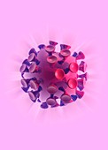 AIDS cell,illustration