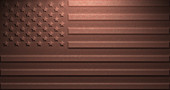 US flag on rusty metal,illustration