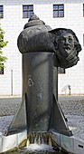 Albert Einstein,bronze fountain,Ulm