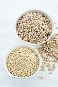 Pearl barley and Quinoa seeds