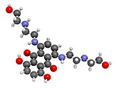 Mitoxantrone cancer drug molecule
