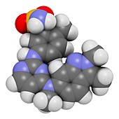 Pazopanib cancer drug molecule