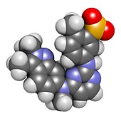 Pazopanib cancer drug molecule