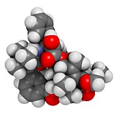 Cabazitaxel cancer drug molecule