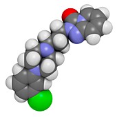 Trazodone antidepressant drug molecule