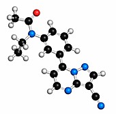 Zaleplon hypnotic drug molecule