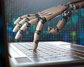 Robotic hand using a laptop computer