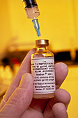 VaxSyn: bottle of experimental AIDS vaccine