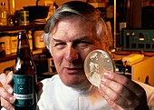 Genetically engineered beer: researcher & yeast