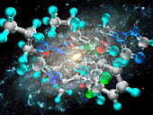 Panspermia: biomolecules in the universe