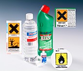 Household chemical warning labels