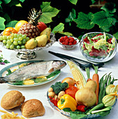 Various foods - balanced diet
