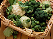 Assortment of cruciferous vegetables