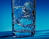 Glass of water and ice