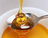 Honey on a spoon