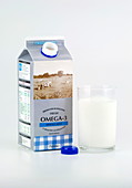 Milk fortified with omega-3 fish oils