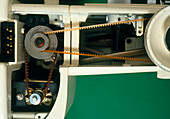 Sewing machine with casing removed