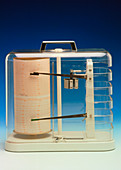 Thermohydrograph in protective case