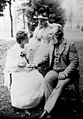 Alexander Graham Bell with Helen Keller