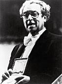 Herbert Brown collecting Nobel Medal,1979