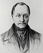 Engraving of Auguste Comte,French philosopher