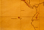 The Galapagos Islands seen on one of Darwin's maps