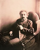 Portrait of Albert Einstein in middle age (1920)