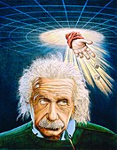 Artwork of the physicist A. Einstein