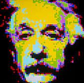 Computer artwork of Albert Einstein