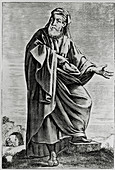 Portrait of ancient Greek philosopher Empedocles