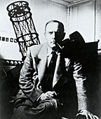Portrait of the American astronomer Edwin Hubble